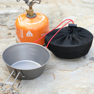 Titanio Sierra Cup uso Versatile come tazza, ciotola o piatto per il campeggio e l'escursionismo | Durevole, compatto e portatile con borsa a rete - Product Image 6