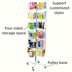 Support rotatif en fil métallique personnalisé <span class=keywords><strong>pour</strong></span> ordinateur portable, carte de vœux, brochure, support sur pied <span class=keywords><strong>pour</strong></span> magasin, bibliothèque - Product Image 3