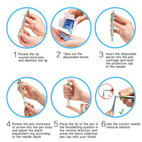 Stylo de ponction à triple lancette à tête unique pour la thérapie par ventouses humides - Certifié CE, portable, sûr et facile à nettoyer