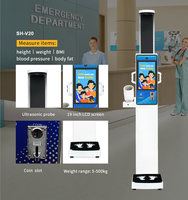 Quiosco de Salud Operado con Monedas, Máquina de Control de Altura y Peso con Pantalla LCD para Chequeo de Salud Corporal en Farmacias