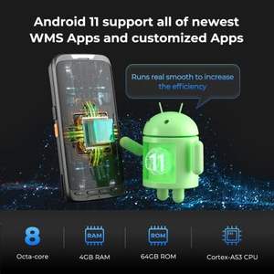 <span class=keywords><strong>Zebra</strong></span> se4710 אנדרואיד 11 pda כף יד 9000mah ip65 מחוספס עם 3g 4g gps WiFi qr 1d 2d 2d סוללה נשלפת - Product Image 2