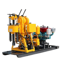 Foreuse hydraulique rotative multifonction portable à moteur diesel Cummins 22 CV, profondeur 200 m, diamètre 250 mm, moteur Honglun
