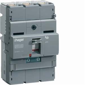 HNB125H ปรับแต่งได้ด้วยเซอร์กิตเบรกเกอร์แบบหล่อขึ้นรูปของ Hagers รุ่น h3 x250 TM 3P 40kA 125A - Product Image 1