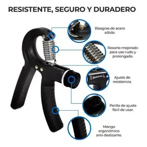 Agarrador de Mano con Resistencia Ajustable, Equipo de Fitness para Entrenamiento de Fuerza, Rango de 5-60 Kg, Construcción de TPR+ABS+Acero, Ergonómico - Product Image 5