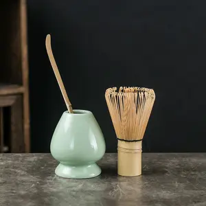 Bamboo tea whisk matcha japan three-piece set of tools box tea cup utensils Japanese matcha brush set