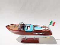 Modèle de bateau de course Chris Craft Racing Runaboat Aquarama Riva en bois, entièrement assemblé, modèle de yacht italien, décoration de yacht pour la maison