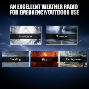 Radio météo portable rechargeable à manivelle AM/FM avec lampe de poche, en plastique, avec fonctions USB et solaires – Vente directe usine - Product Image 4