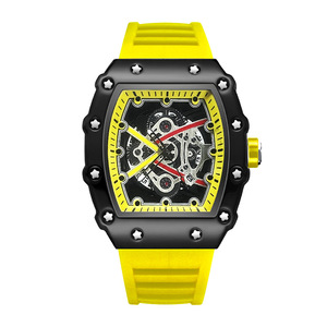 Orologio da Polso ZIDO alla Moda con Quadrante Tonneau, Data Luminosa, Cinturino in Silicone, Orologio da Uomo di Lusso Casual Impermeabile - Product Image 5