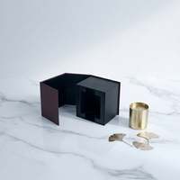 Boîte d'emballage de luxe personnalisée pour diffuseur de parfum et bougie parfumée, boîte cadeau carrée rigide de luxe pour bougie, boîte à couvercle magnétique personnalisée