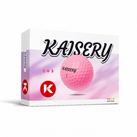 Balles de golf blanches professionnelles brillantes, lot de 12, boîte cadeau, vente en gros, logo personnalisé, balles de golf d'entraînement