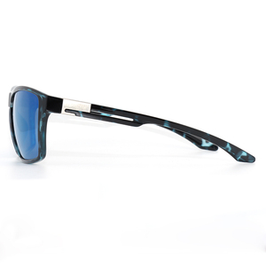 Phong cách màu Xanh Da Báo in kính mát vuông cho nam giới phụ nữ phân cực ống kính màu xanh tùy chỉnh biểu tượng tùy chọn TR90 Trọng lượng nhẹ thể thao - Product Image 3