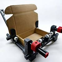 Plegadora Manual de Cajas de Cartón, Herramienta de Plegado con Rodillo Auxiliar, Tamaño Ajustable