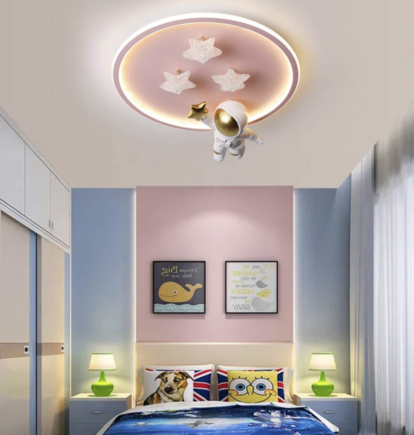 Moderne Astronaut LED Plafondlamp met Afstandsbediening