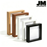 Boîte à Ombre Carrée en Bois 3D Personnalisée OEM ODM avec Logo et Affichage d'Image, Cadre 7x7 8x8 9x9 10x10 12x12 Pouces A4 pour Décoration Maison et Bureau