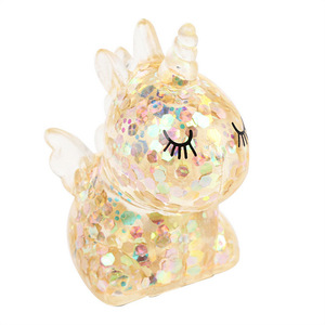 Sugar Squeez Glitter <strong>Unicorn</strong> Squish Ball Fidget Toy Assortment Fun Kids Decompression Anti-Stress and Anxiety Relief Toy - Product Image 4