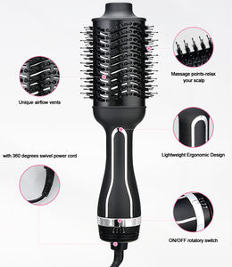 Professionnel chaud en céramique 3 en 1 une étape coup sèche-<span class=keywords><strong>cheveux</strong></span> lisseur et Styler volumateur rotatif électrique <span class=keywords><strong>brosse</strong></span> à Air chaud - Product Image 2
