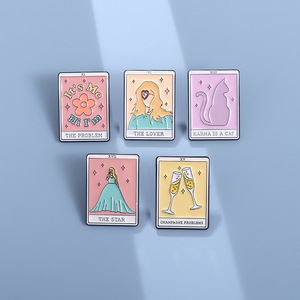 Pin esmaltado de Metal <span class=keywords><strong>Tarot</strong></span> Star Around the Music Taylor Broche creativo Insignia de Metal Accesorios de ropa Regalos Insignias esmaltadas personalizadas - Product Image 6