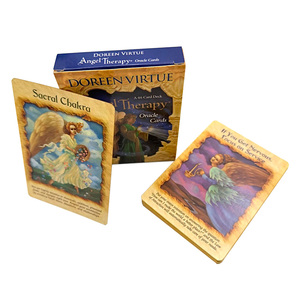 Échantillon <span class=keywords><strong>gratuit</strong></span>, impression personnalisée, bords dorés, Angel Therapy, 44 cartes de tarot <span class=keywords><strong>Oracle</strong></span>, jeu de cartes à vendre - Product Image 1