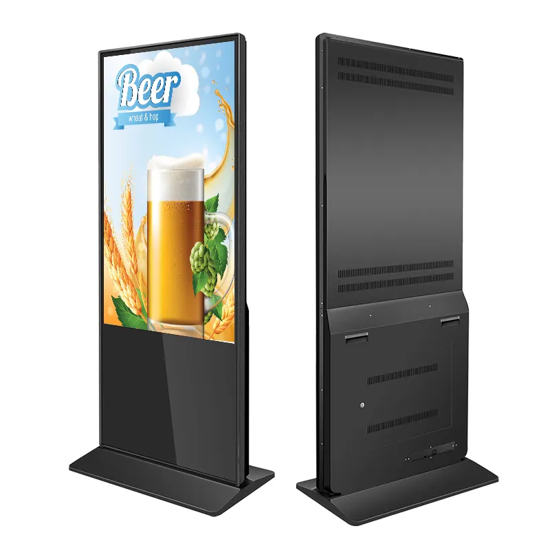 Weier tela de 55 polegadas para android, tela sensível ao toque de windows, piso digital de assinatura standing, kiosk ad player