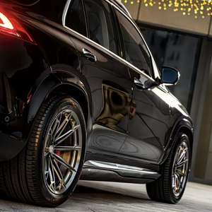 Nuevas Llantas de Aleación de Aluminio Forjadas Monobloque de Una Pieza 5x112/114.3/120 Diseño Cóncavo Negro Semibrillante para Mercedes Audi - Product Image 5