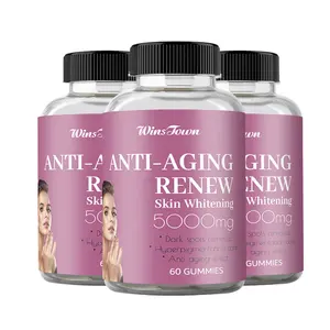 Özel etiket Anti-aging cilt beyazlatma L glutatyon sakızlı şeker sağlık takviyesi cilt bakımı kollajen anti-aging gummies