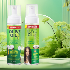 Espuma Moldeadora de Aceite de Oliva Natural Ecológica de Marca Privada para Mujer, Set de Espuma para Rizos con Fijación Fuerte y Sin Residuos - Product Image 2