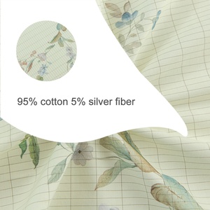Sábana Ajustable Antibacteriana para Cama, Bordada, 400 Hilos, para Todas las Estaciones, 95% Algodón Orgánico, 5% Fibra de Plata - Product Image 5