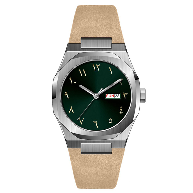 Luxury Style High End Custom Brand LOGO Private Label Arabic Dial Silver Orologio Uomo Men Watches with 316L SS Case U2865-04