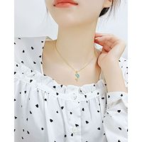 Énerginox Fashion – collier en acier inoxydable avec zircon bicolore, dauphin Patron saint de l'amour, chaîne de clavicule