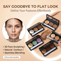 Palette de contour minérale pressée longue tenue personnalisée en gros avec logo, marque privée, fard à joues, illuminateur et poudre pour le visage