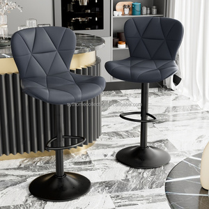 Tabourets de bar à dossier arqué de haute qualité pour îlot de cuisine, ultra-doux pour tables latérales rembourrées, salon, balcon, appartement - Product Image 1