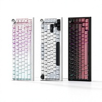 Clavier mécanique K81 personnalisable à trois modes, haute esthétique, rétroéclairage RGB, touches gravées latéralement, sans fil, pour le bureau et le gaming
