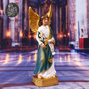 8 pouces Ange de Saint-Gall Statue Résine Ange Sculpture Décoration Ange de Saint-Gall sur Base Figurine Cadeau Religieux - Product Image 6
