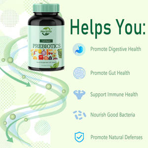 Food for Good Probiotics, Complemento de probióticos, 60 cápsulas de prebióticos para la salud digestiva, intestinal e inmunológica - Product Image 3