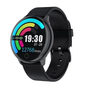 Q16智能手表血压心率监测器IP67腕带兼容iOS Android超薄硅胶运动手表