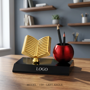 Trophée Livre d'Or avec Porte-Stylo Rouge, Impression UV et Gravure Laser, Modèle Portable 159 pour Activités Promotionnelles - Product Image 1