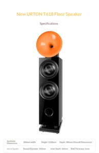 Altavoz de Torre YT-01 T618, Altavoz de Suelo de 3 Vías y 8 Pulgadas para Audiofilos - Product Image 4