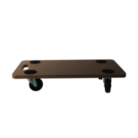 Chariot à roulettes en MDF à quatre roues avec 4 roulettes noires en PP de 3 po et 4 patins antidérapants ronds en EVA pour usage domestique OEM