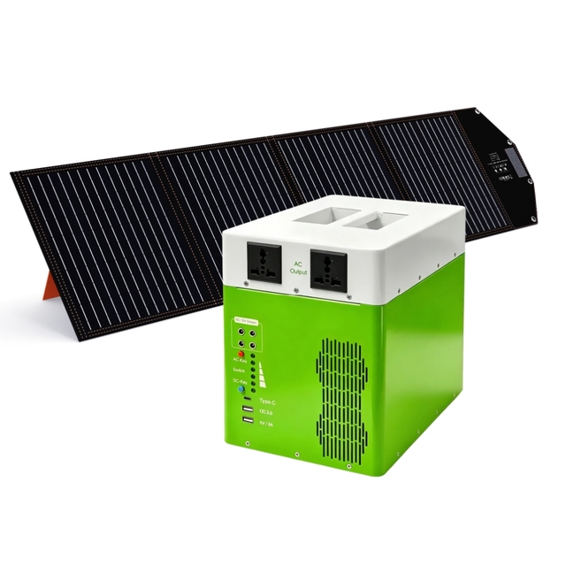 Portable Energy Storage Power Supply 1000W 2000Wh LiFePO4 Lithium Battery Solar Generator Power Station for Outdoor Camping Home