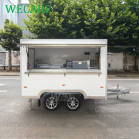 WECARE Voedselwagens Lemonade Smoothies Bar Slush Fris Fruit Sap Bier Koffie Snacks Foodtruck Aanhangwagen met Koelkast
