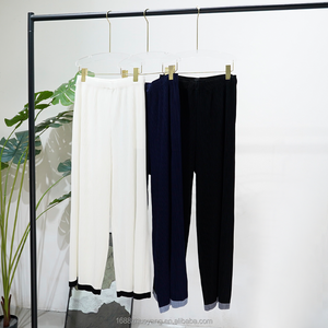 Zhuoyang nhà sản xuất tùy chỉnh-thực hiện cao cấp xếp li thiết kế màu rắn quần & áo khoác của phụ nữ 2-mảnh Bộ - Product Image 3