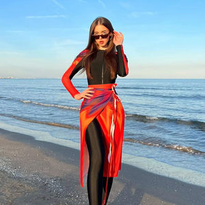 S050 2025 новые женские элегантные спортивные мусульманские купальники с длинными рукавами - Product Image 1