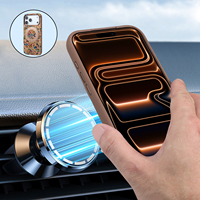 Étui de téléphone magnétique vintage en liège de style bohème, personnalisé, avec béquille rotative, compatible avec les séries Apple, directement de l'usine ODM