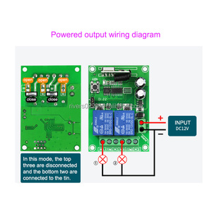 Récepteur universel DC 12V 433,92 MHz 2 canaux pour porte de garage Récepteur <span class=keywords><strong>radio</strong></span> Porte automatique Lumière <span class=keywords><strong>Volet</strong></span> <span class=keywords><strong>roulant</strong></span> Pompe moteur - Product Image 4
