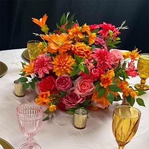 <span class=keywords><strong>Centro</strong></span> di lusso <span class=keywords><strong>del</strong></span> tavolo da pranzo Champagne rosa colorato fiore floreale centrotavola palle di nozze - Product Image 5