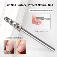 Foret conique pour ongles, idéal pour éliminer la colle résiduelle, la préparation des capsules et comme outil de manucure pour lime à ongles électrique