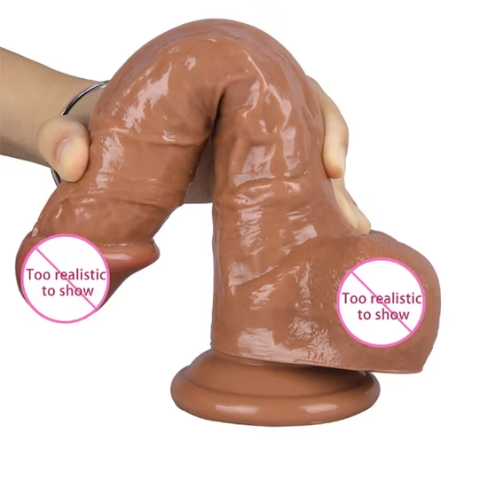 Body Safe Real Penis Sex Toys 8 Inch Silicone Dildo for Women