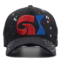 Casquette de baseball unisexe ajustable à motif lettres Dobby Puff sportive hip-hop, très tendance, pour personnalisation transfrontalière