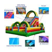 Castillo Inflable con Tobogán y Obstáculos con Diseño de Tigre, para Fiestas Infantiles Comerciales, Casa de Brinco para Alquiler