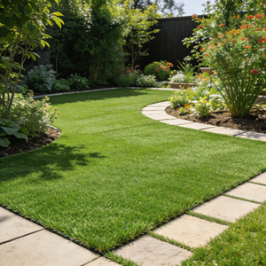 Gazon artificiel résistant aux UV, longue durée de vie, pelouse synthétique, faible entretien, gazon hybride pour aménagement paysager - Product Image 6